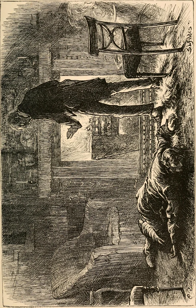 An illustration from The mystery of Edwin Drood, 1870, leaf 152