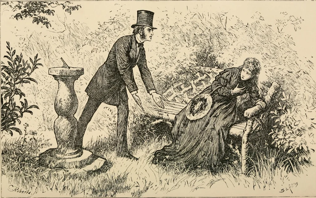 An illustration from The mystery of Edwin Drood, 1870, leaf 183