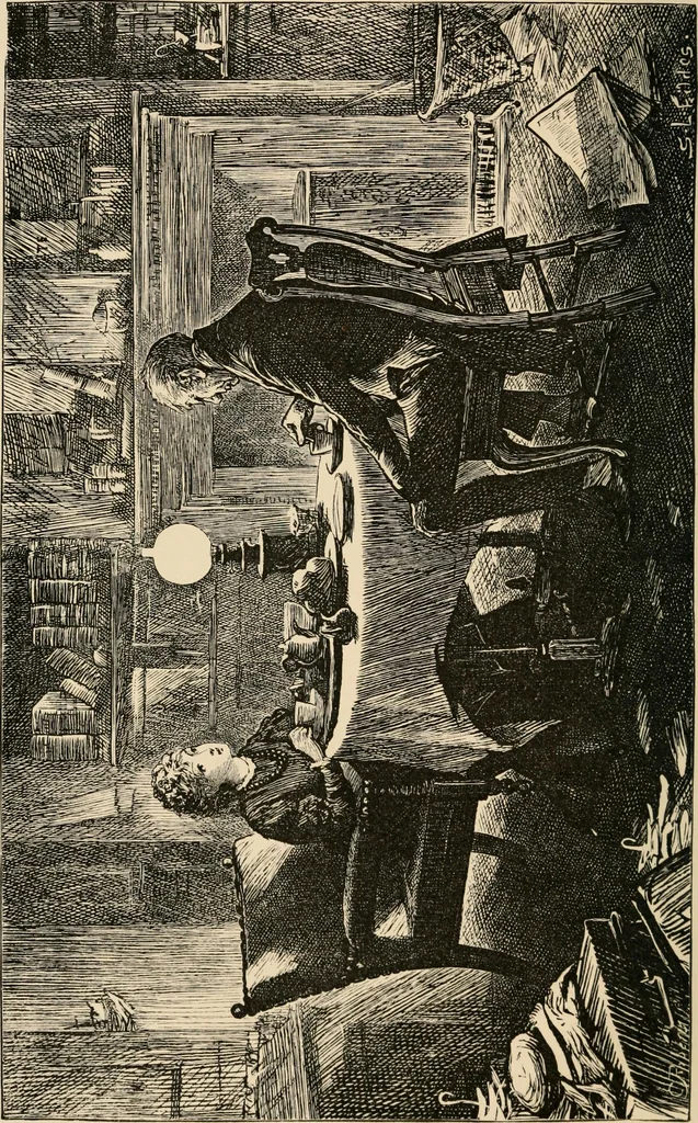 An illustration from The mystery of Edwin Drood, 1870, leaf 193