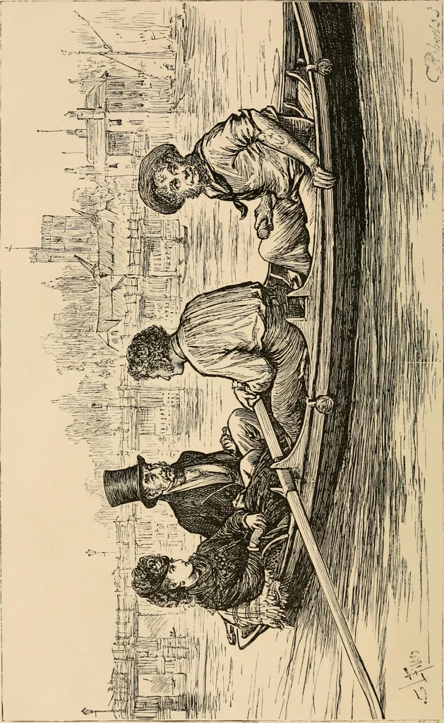 An illustration from The mystery of Edwin Drood, 1870, leaf 211