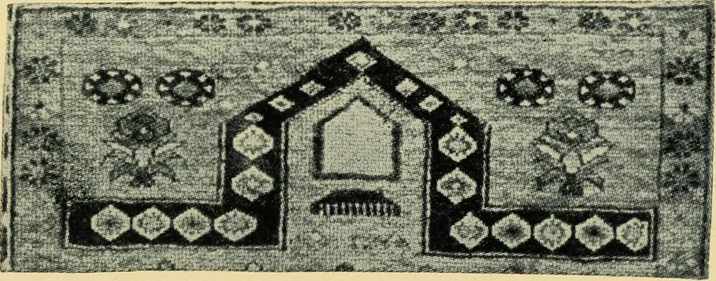 An illustration from The mystery of the oriental rug; the mystery of the rug, the prayer rug, some advice to purchasers of oriental rugs, 1914, leaf 43