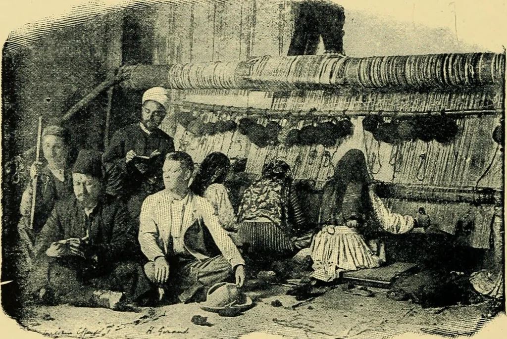 An illustration from The mystery of the oriental rug; the mystery of the rug, the prayer rug, some advice to purchasers of oriental rugs, 1914, leaf 61