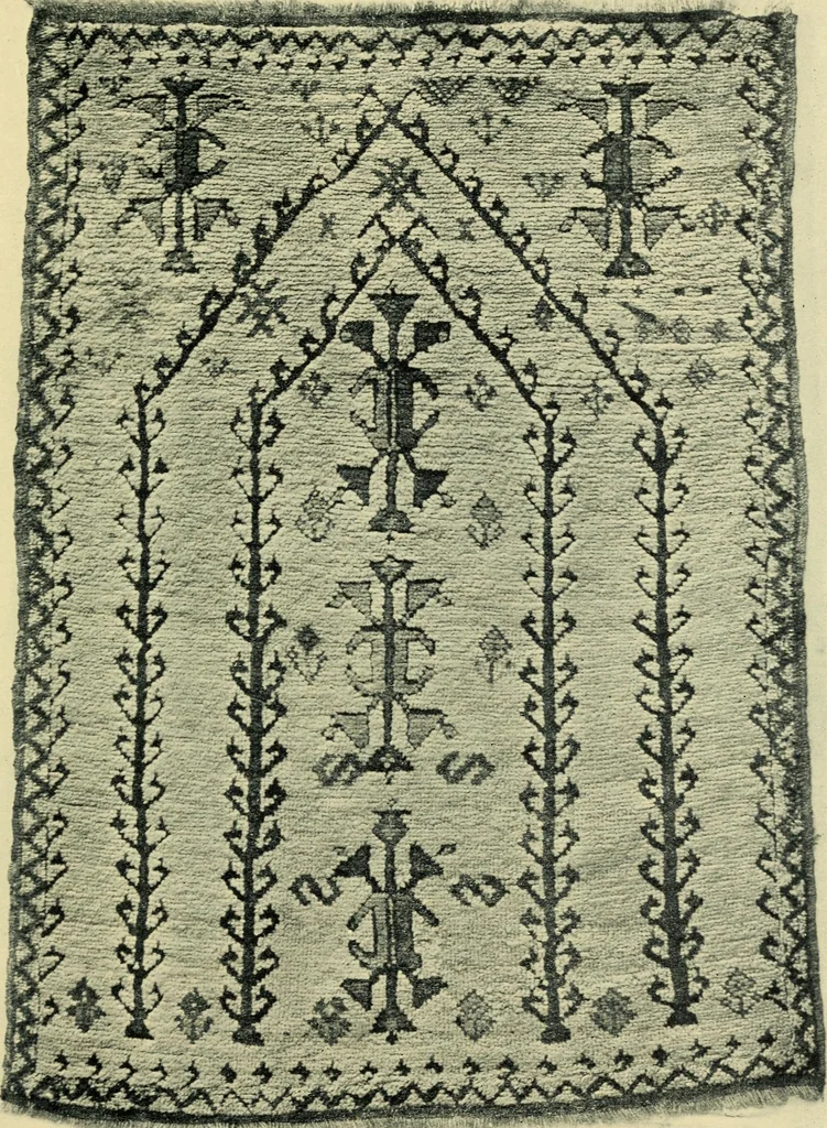 An illustration from The mystery of the oriental rug; the mystery of the rug, the prayer rug, some advice to purchasers of oriental rugs, 1914, leaf 64