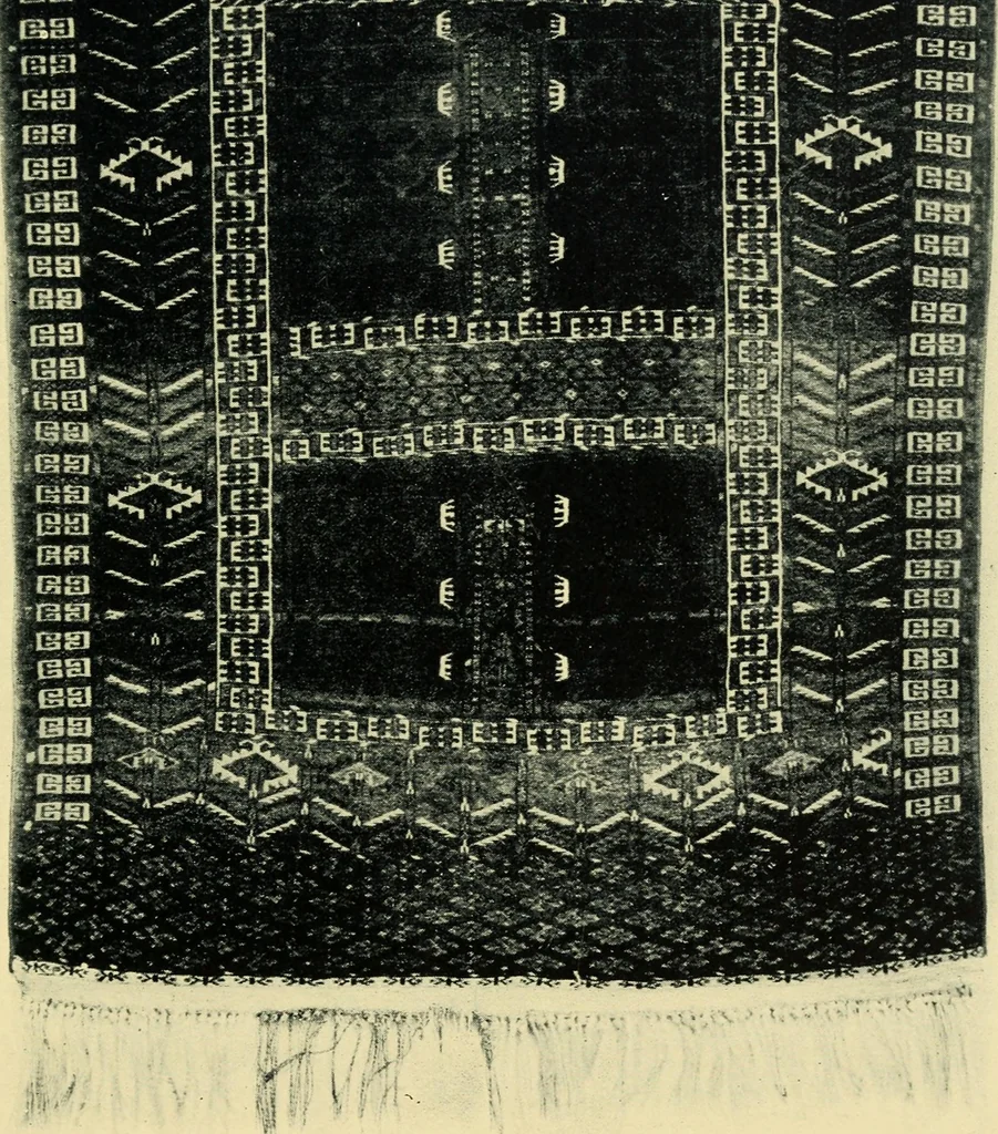 An illustration from The mystery of the oriental rug; the mystery of the rug, the prayer rug, some advice to purchasers of oriental rugs, 1914, leaf 66