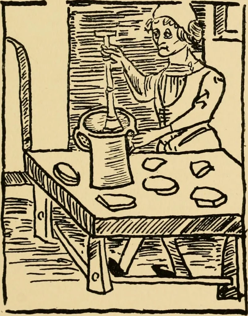 An illustration from The mystery and romance of alchemy and pharmacy, 1897, leaf 224