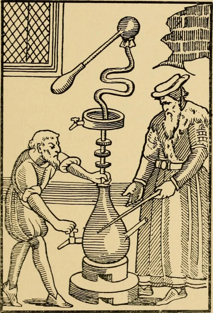 An illustration from The mystery and romance of alchemy and pharmacy, 1897, leaf 84