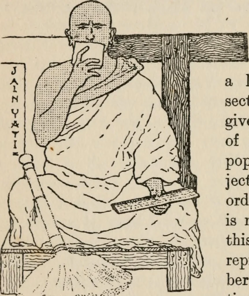An illustration from The mystics, ascetics, and saints of India : a study of Sadhuism, with an account of the Yogis, Sanyasis, Bairagis, and other strange Hindu sectarians, 1905, leaf 179