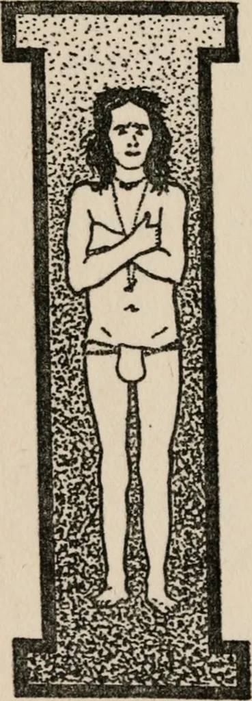 An illustration from The mystics, ascetics, and saints of India : a study of Sadhuism, with an account of the Yogis, Sanyasis, Bairagis, and other strange Hindu sectarians, 1905, leaf 41