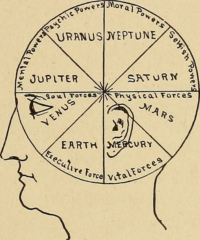 An illustration from The mystic test book; or, The magic of the cards. Giving the mystic meaning of these wonderful and ancient emblems in their relationship to the heavenly bodies, under all conditions; with rules and processes for reading or delineating the emblems, 1919, leaf 238