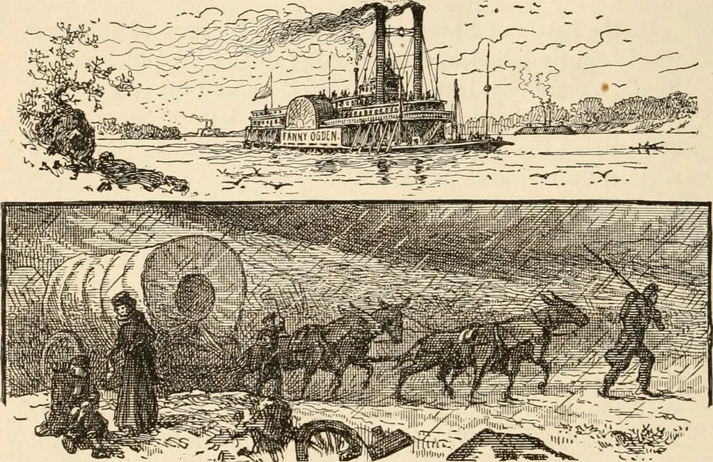 An illustration from My story of the war : a woman's narrative of four years personal experience as nurse in the Union Army : and in relief work at home, in hospitals, camps, and at the front, during the war of the rebellion : with anecdotes, pathetic incidents, and thrilling reminiscences portraying the lights and shadows of hospital life and the sanitary services of the war, 1890, leaf 69