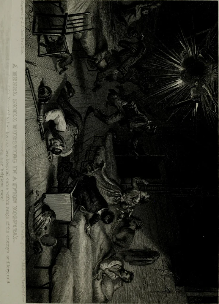 An illustration from My story of the war: a woman's narrative of four years personal experience as nurse in the Union army, and in relief work at home, in hospitals, camps, and at the front, during the war of the rebellion, 1889, leaf 500