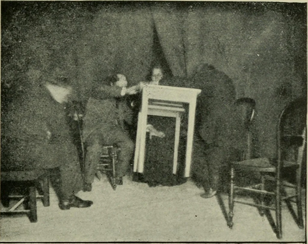 An illustration from Mystrious psychic forces; an account of the author's invesigations in psychical research, together with those of other European savants, 1907, leaf 224
