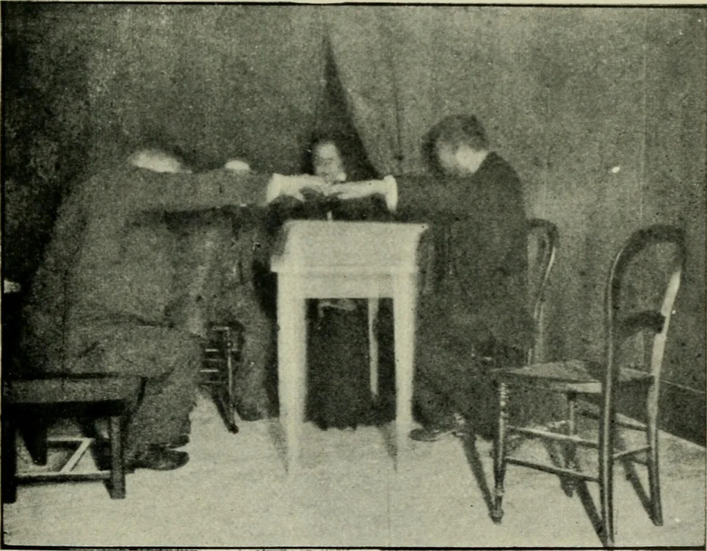 An illustration from Mystrious psychic forces; an account of the author's invesigations in psychical research, together with those of other European savants, 1907, leaf 224