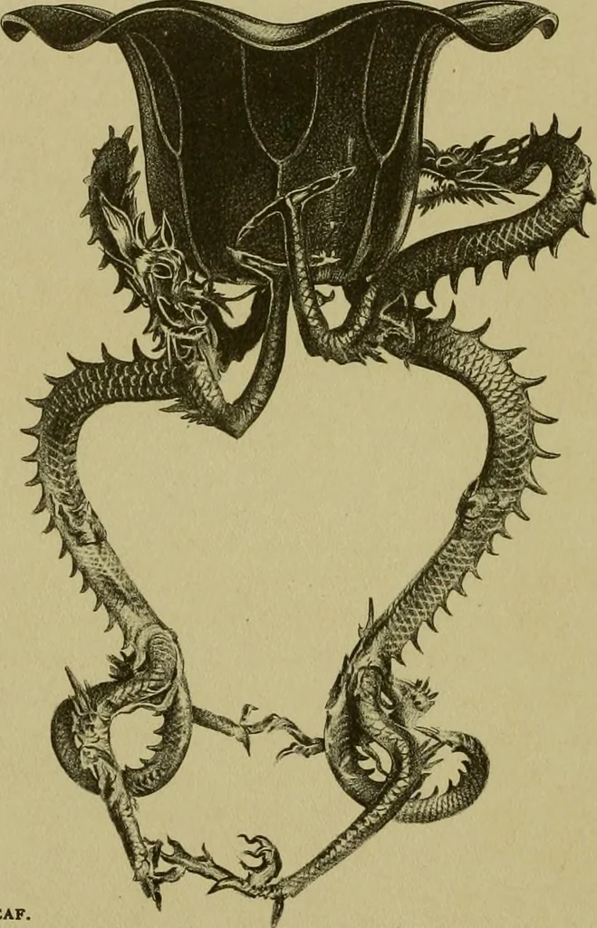An illustration from Mythological Japan : the symbolisms of mythology in relation to Japanese art, with illustrations drawn in Japan, by native artists, 1902, leaf 15