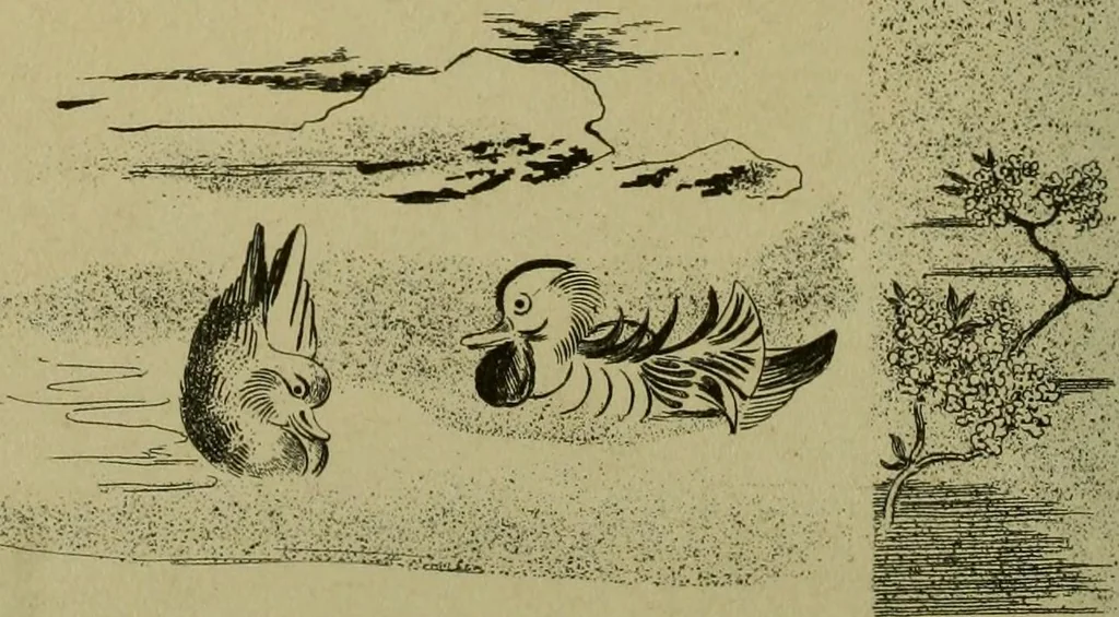 An illustration from Mythological Japan : the symbolisms of mythology in relation to Japanese art, with illustrations drawn in Japan, by native artists, 1902, leaf 27