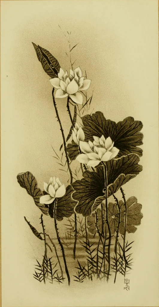 An illustration from Mythological Japan : the symbolisms of mythology in relation to Japanese art, with illustrations drawn in Japan, by native artists, 1902, leaf 40