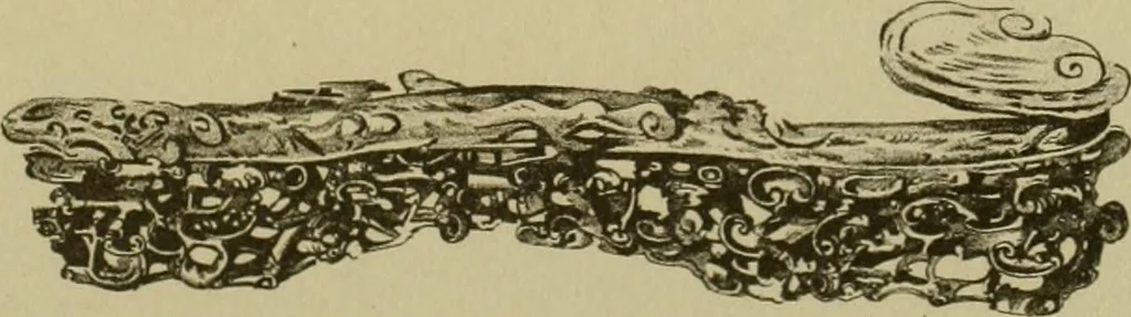 An illustration from Mythological Japan : the symbolisms of mythology in relation to Japanese art, with illustrations drawn in Japan, by native artists, 1902, leaf 44