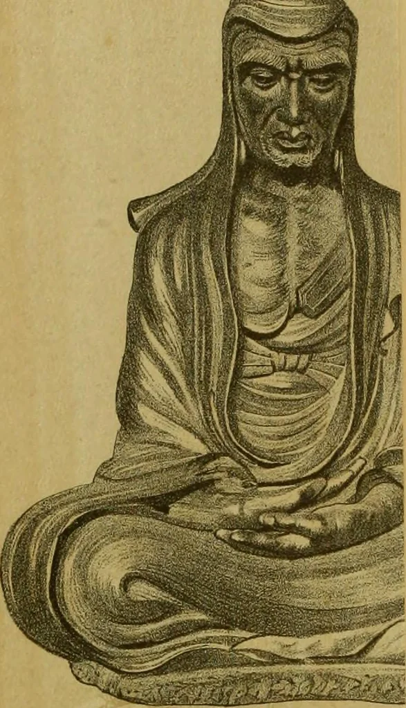 An illustration from Mythological Japan : the symbolisms of mythology in relation to Japanese art, with illustrations drawn in Japan, by native artists, 1902, leaf 65