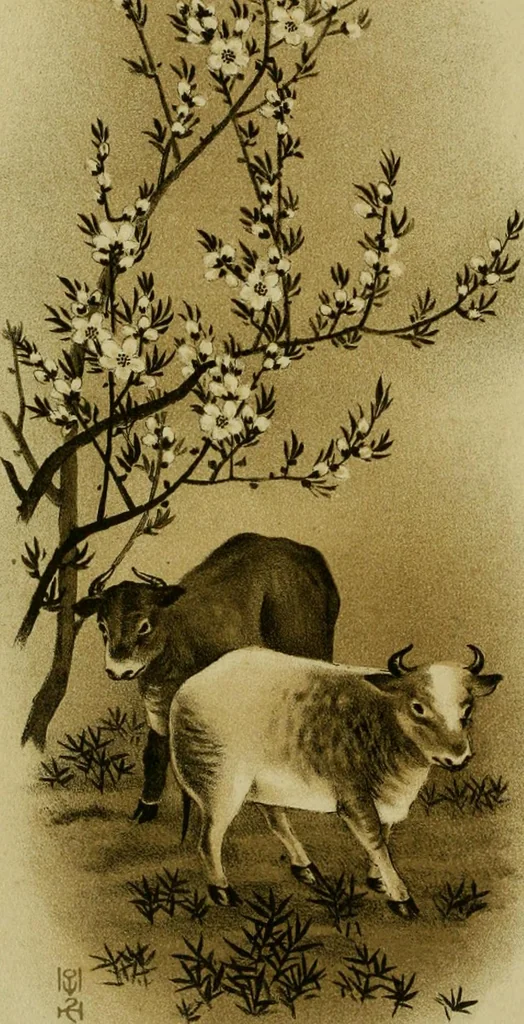 An illustration from Mythological Japan : the symbolisms of mythology in relation to Japanese art, with illustrations drawn in Japan, by native artists, 1902, leaf 69