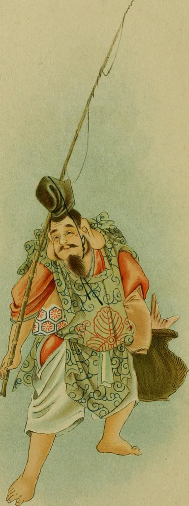 An illustration from Mythological Japan : the symbolisms of mythology in relation to Japanese art, with illustrations drawn in Japan, by native artists, 1902, leaf 73