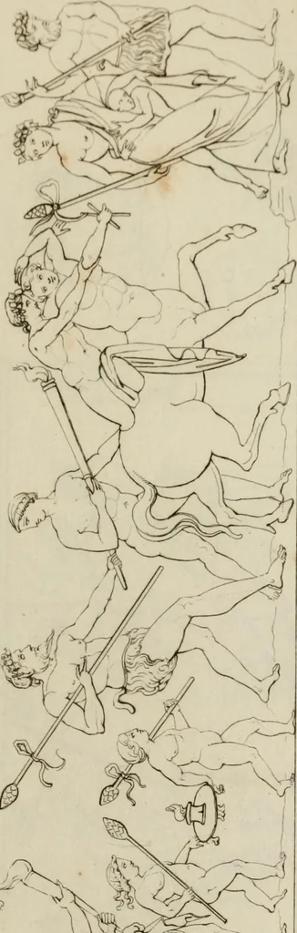 An illustration from Mythologische Gallerie; eine Sammlung von mehr als 750 antiken Denkmälern, Statuen, geschnittenen Steinen, Münzen und Gemälden, auf den 191 Original-Kupferblättern der französischen Ausg, 1848, leaf 142