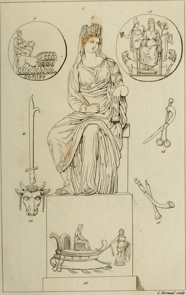 An illustration from Mythologische Gallerie; eine Sammlung von mehr als 750 antiken Denkmälern, Statuen, geschnittenen Steinen, Münzen und Gemälden, auf den 191 Original-Kupferblättern der französischen Ausg, 1848, leaf 20
