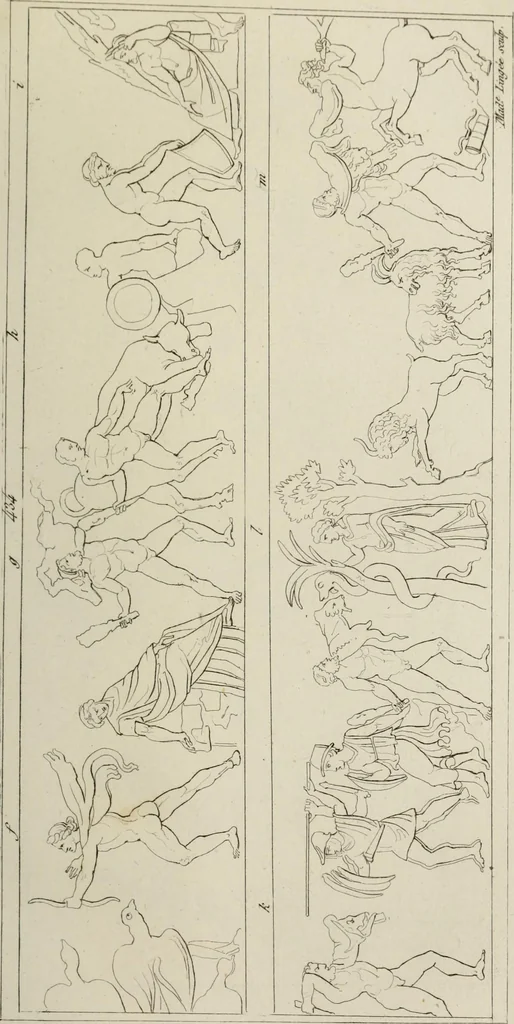 An illustration from Mythologische Gallerie; eine Sammlung von mehr als 750 antiken Denkmälern, Statuen, geschnittenen Steinen, Münzen und Gemälden, auf den 191 Original-Kupferblättern der französischen Ausg, 1848, leaf 238