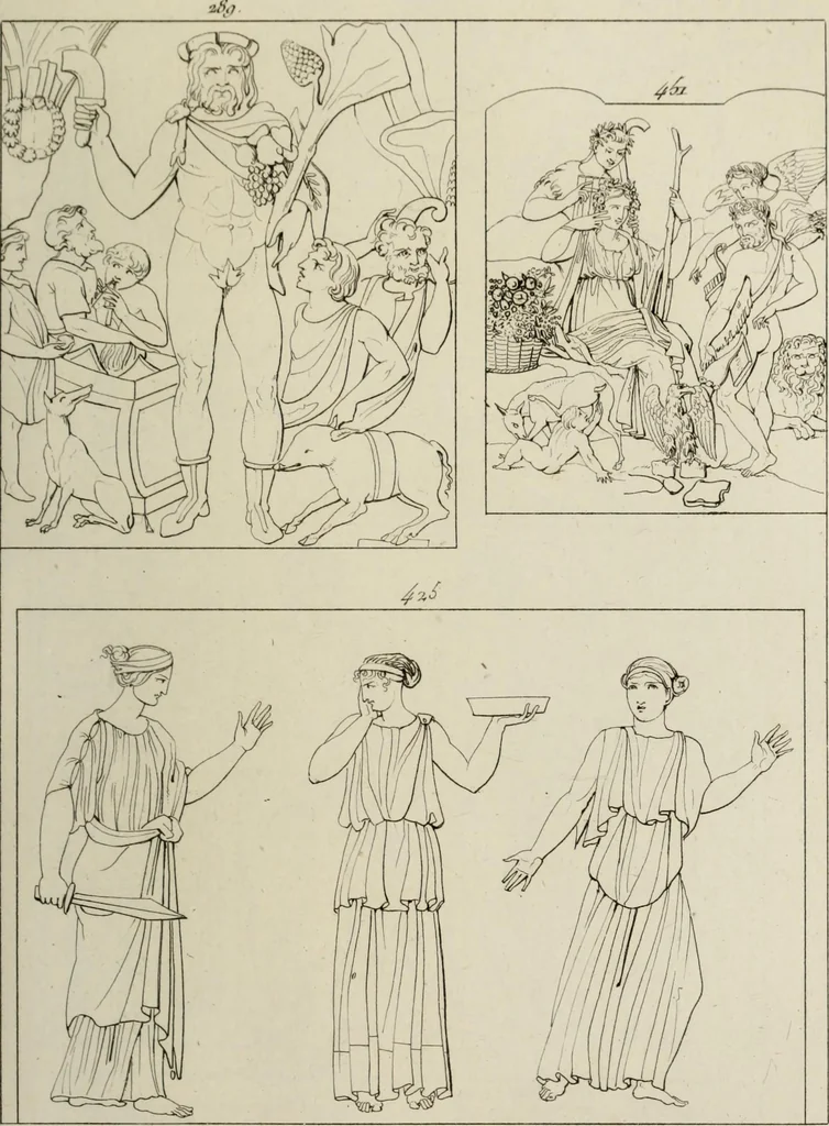 An illustration from Mythologische Gallerie; eine Sammlung von mehr als 750 antiken Denkmälern, Statuen, geschnittenen Steinen, Münzen und Gemälden, auf den 191 Original-Kupferblättern der französischen Ausg, 1848, leaf 244