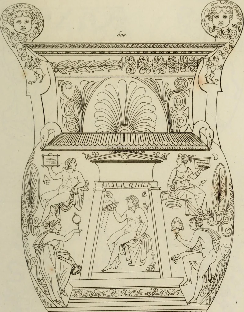 An illustration from Mythologische Gallerie; eine Sammlung von mehr als 750 antiken Denkmälern, Statuen, geschnittenen Steinen, Münzen und Gemälden, auf den 191 Original-Kupferblättern der französischen Ausg, 1848, leaf 288