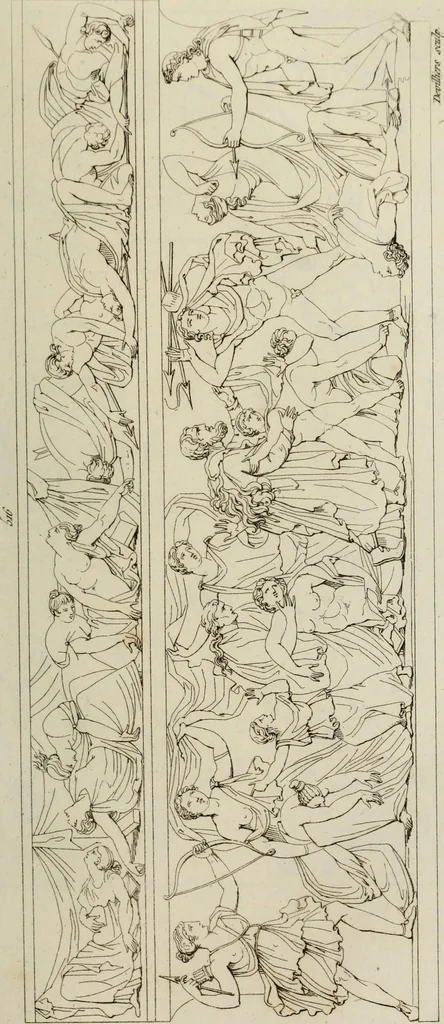 An illustration from Mythologische Gallerie; eine Sammlung von mehr als 750 antiken Denkmälern, Statuen, geschnittenen Steinen, Münzen und Gemälden, auf den 191 Original-Kupferblättern der französischen Ausg, 1848, leaf 300