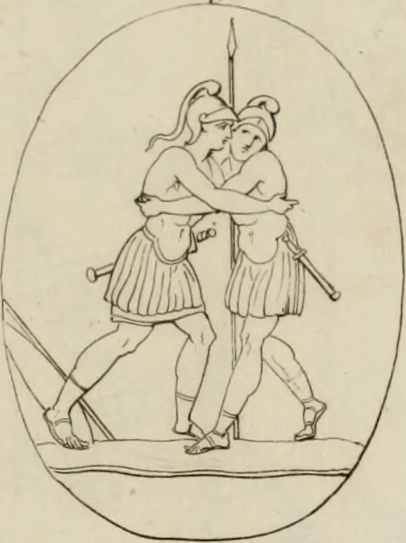 An illustration from Mythologische Gallerie; eine Sammlung von mehr als 750 antiken Denkmälern, Statuen, geschnittenen Steinen, Münzen und Gemälden, auf den 191 Original-Kupferblättern der französischen Ausg, 1848, leaf 320