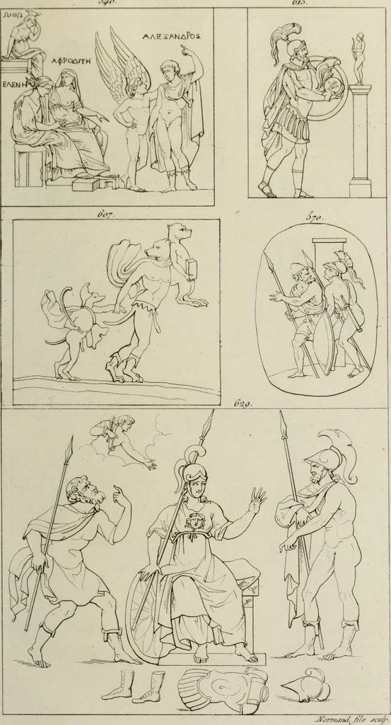 An illustration from Mythologische Gallerie; eine Sammlung von mehr als 750 antiken Denkmälern, Statuen, geschnittenen Steinen, Münzen und Gemälden, auf den 191 Original-Kupferblättern der französischen Ausg, 1848, leaf 368