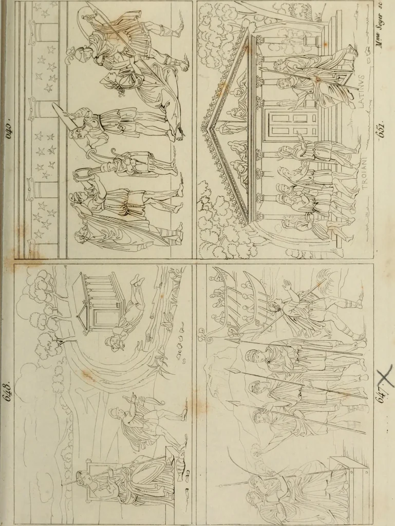 An illustration from Mythologische Gallerie; eine Sammlung von mehr als 750 antiken Denkmälern, Statuen, geschnittenen Steinen, Münzen und Gemälden, auf den 191 Original-Kupferblättern der französischen Ausg, 1848, leaf 378