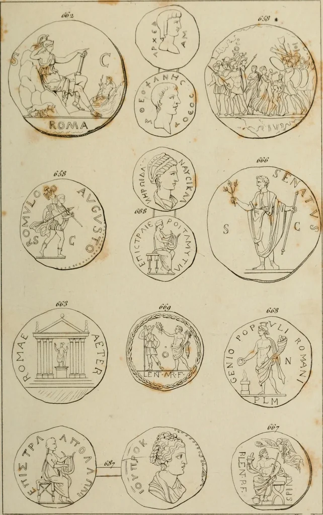 An illustration from Mythologische Gallerie; eine Sammlung von mehr als 750 antiken Denkmälern, Statuen, geschnittenen Steinen, Münzen und Gemälden, auf den 191 Original-Kupferblättern der französischen Ausg, 1848, leaf 392