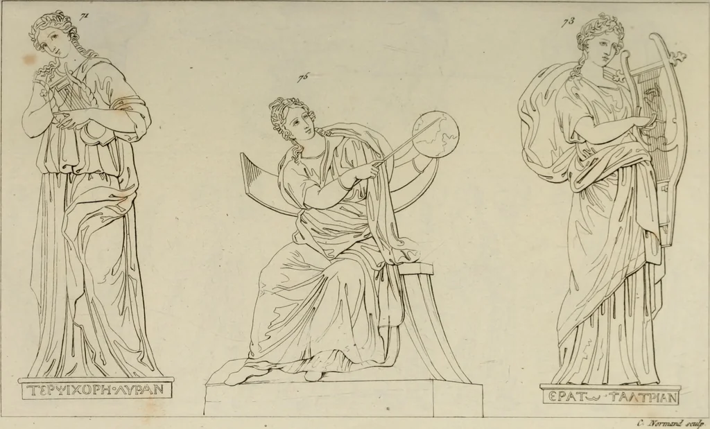 An illustration from Mythologische Gallerie; eine Sammlung von mehr als 750 antiken Denkmälern, Statuen, geschnittenen Steinen, Münzen und Gemälden, auf den 191 Original-Kupferblättern der französischen Ausg, 1848, leaf 58