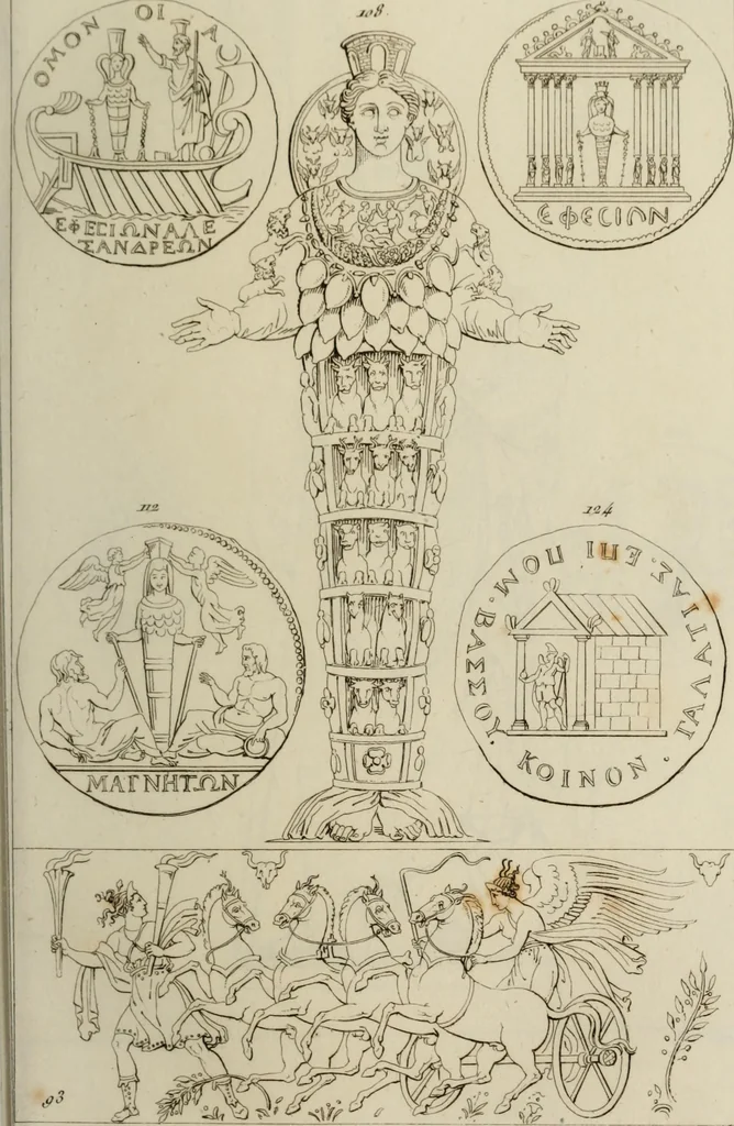 An illustration from Mythologische Gallerie; eine Sammlung von mehr als 750 antiken Denkmälern, Statuen, geschnittenen Steinen, Münzen und Gemälden, auf den 191 Original-Kupferblättern der französischen Ausg, 1848, leaf 72