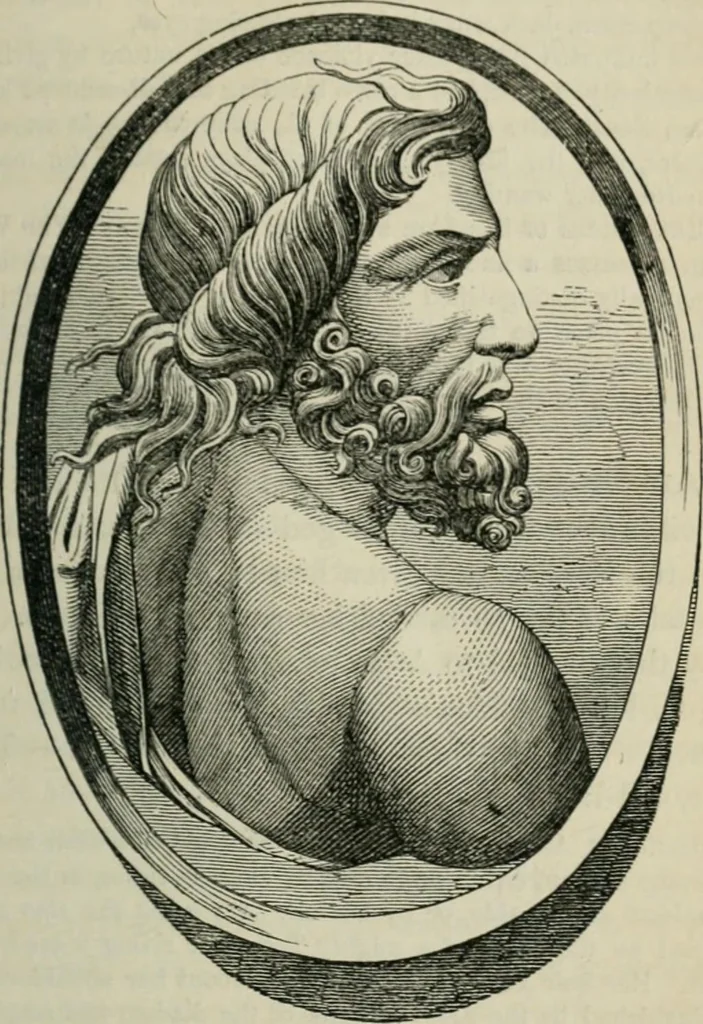 An illustration from The mythology of Greece and Rome : with special reference to its use in art, 1894, leaf 124
