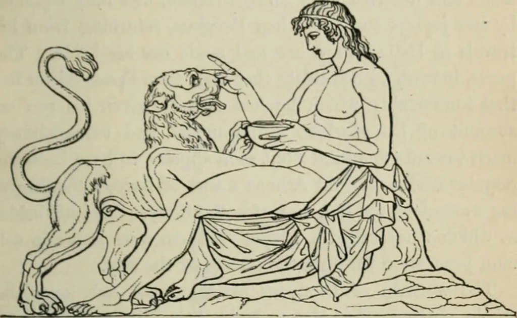 An illustration from The mythology of Greece and Rome : with special reference to its use in art, 1894, leaf 138