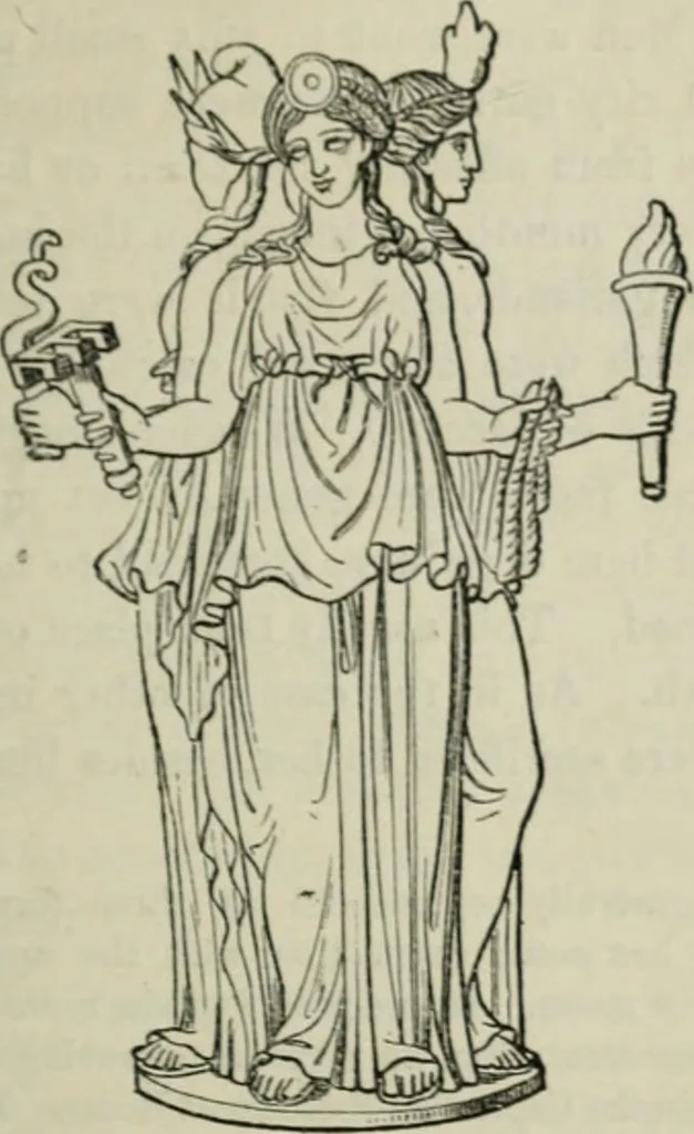 An illustration from The mythology of Greece and Rome : with special reference to its use in art, 1894, leaf 180