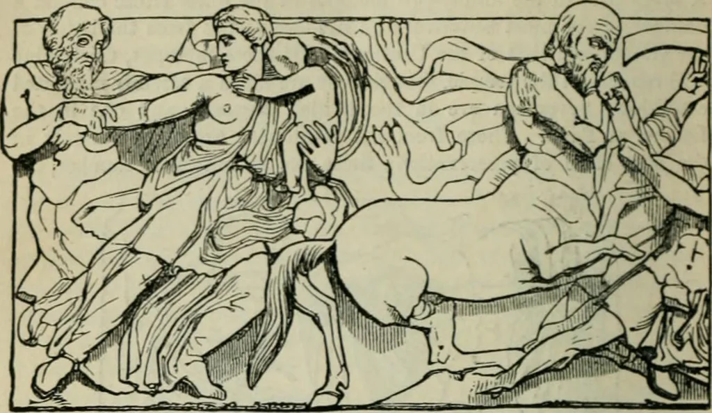 An illustration from The mythology of Greece and Rome : with special reference to its use in art, 1894, leaf 197