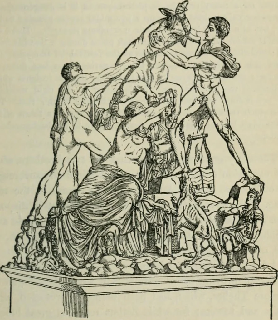 An illustration from The mythology of Greece and Rome : with special reference to its use in art, 1894, leaf 204