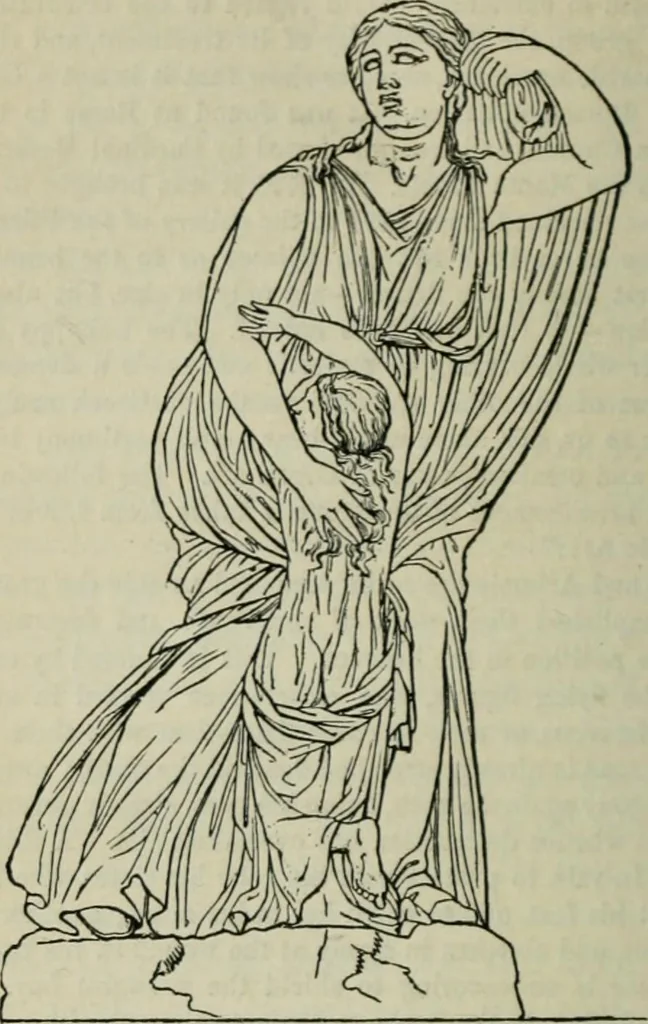 An illustration from The mythology of Greece and Rome : with special reference to its use in art, 1894, leaf 209