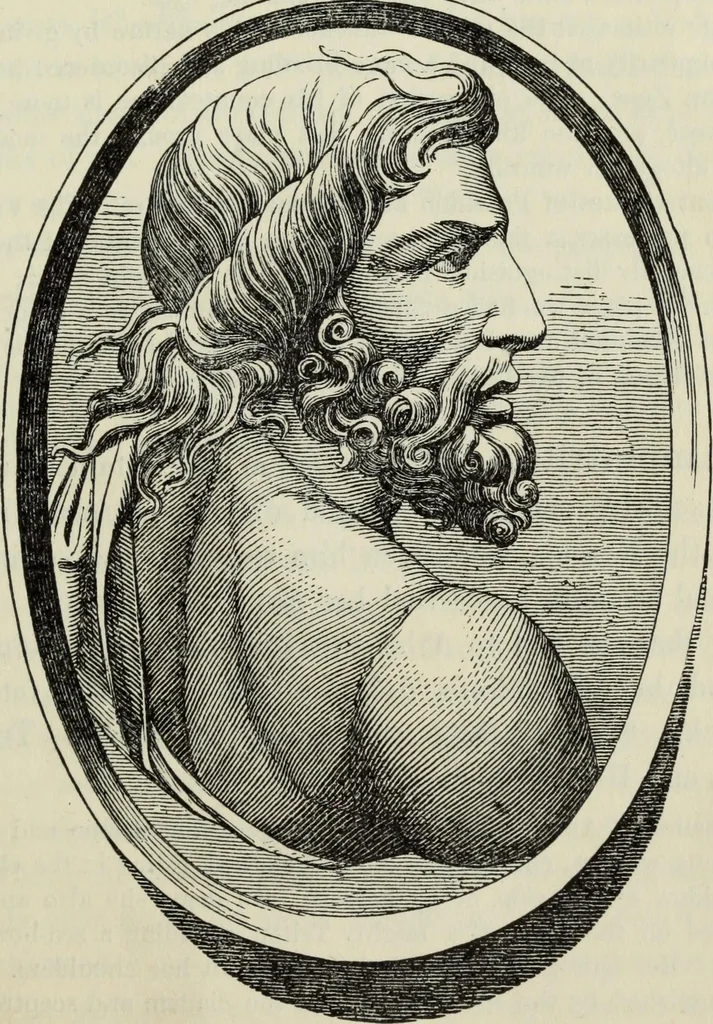 An illustration from The mythology of Greece and Rome : with special references to its use in art, 1900, leaf 124