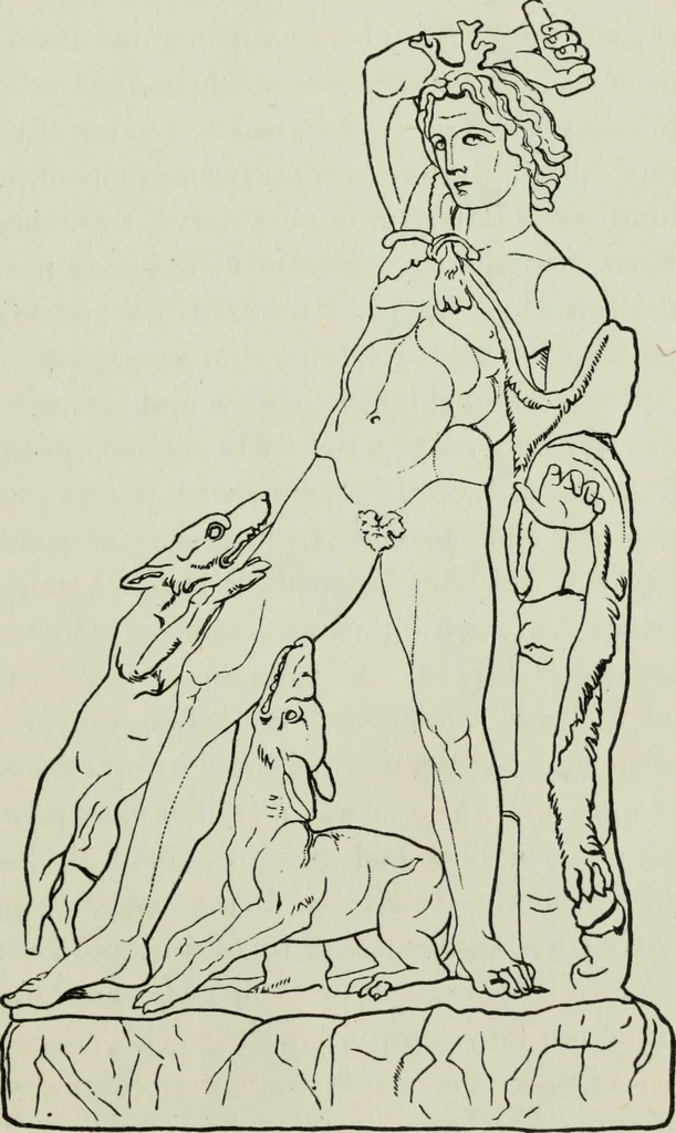 An illustration from The mythology of Greece and Rome : with special references to its use in art, 1900, leaf 202