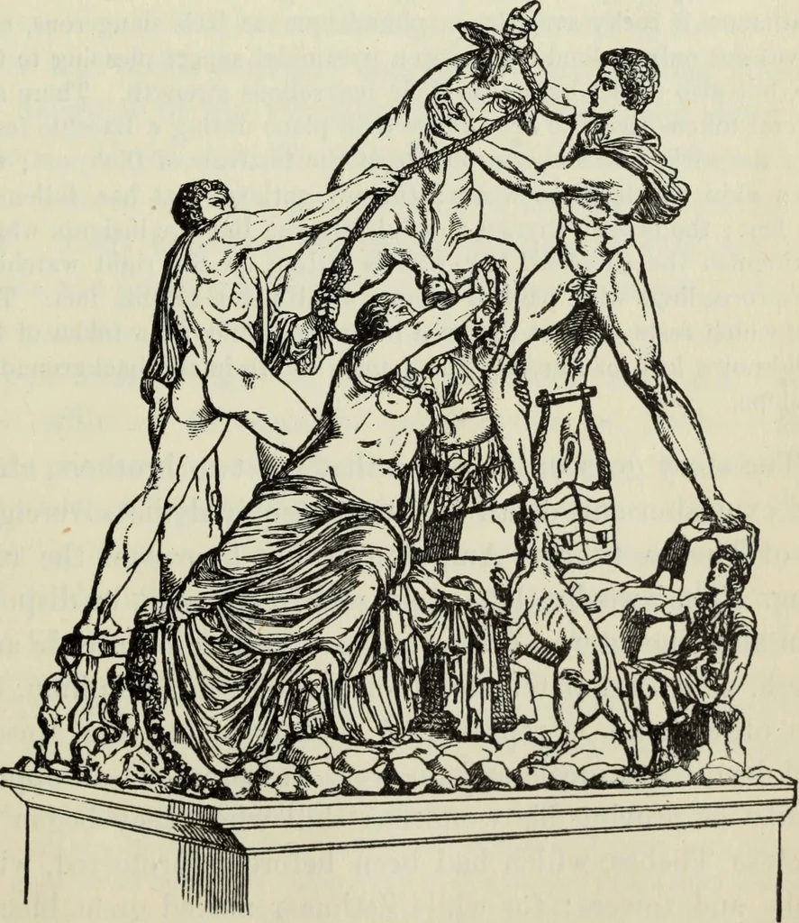 An illustration from The mythology of Greece and Rome : with special references to its use in art, 1900, leaf 204