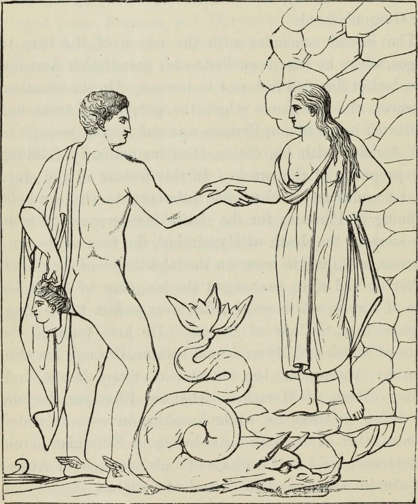 An illustration from The mythology of Greece and Rome : with special references to its use in art, 1900, leaf 225