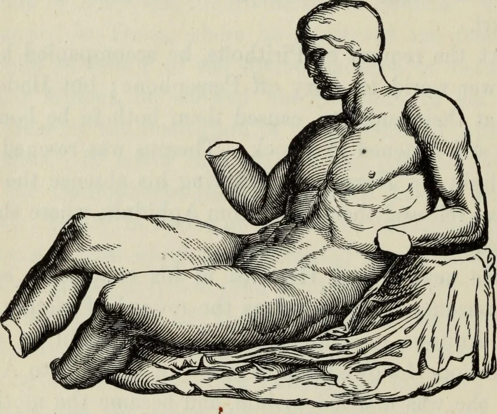 An illustration from The mythology of Greece and Rome : with special references to its use in art, 1900, leaf 261