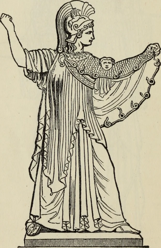 An illustration from The mythology of Greece and Rome : with special references to its use in art, 1900, leaf 49