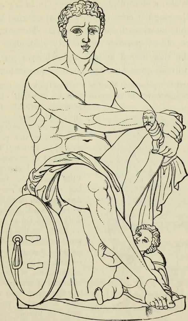 An illustration from The mythology of Greece and Rome : with special references to its use in art, 1900, leaf 66