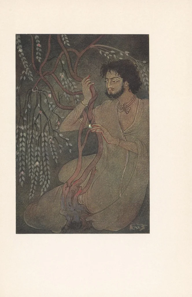 An illustration from Myths of the Hindus & Buddhists, 1914, leaf 475